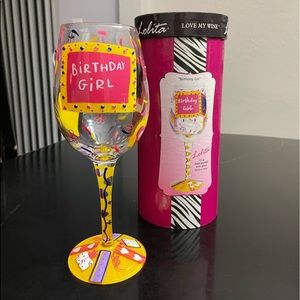 Lolita Birthday Girl Wine glass